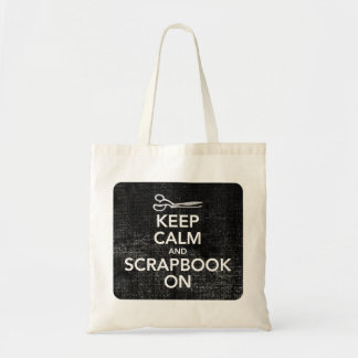 Keep Calm and Scrapbook On Tote 2, Inverted Black Bag