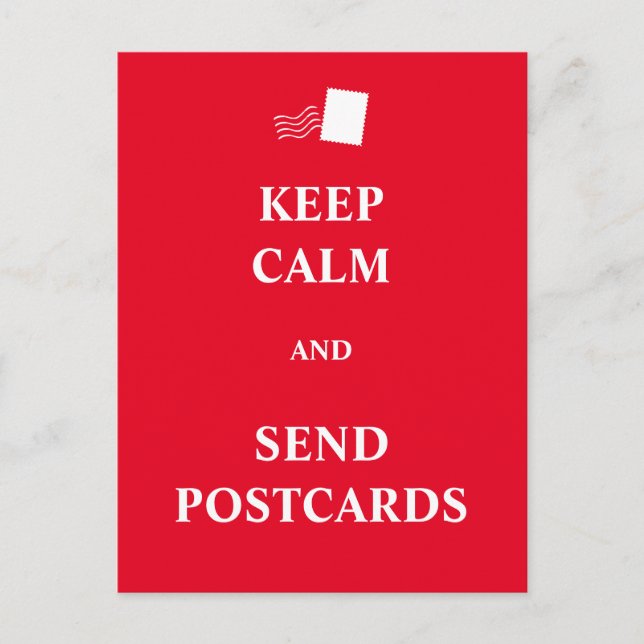 Keep calm and send postcards (Front)