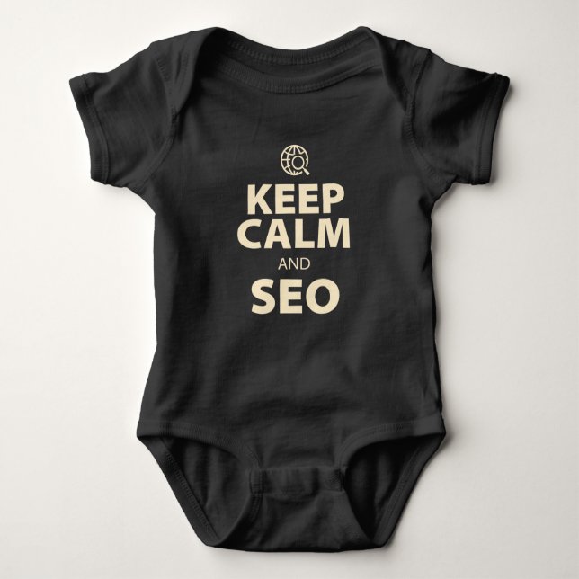 Keep Calm and SEO Baby Bodysuit (Front)