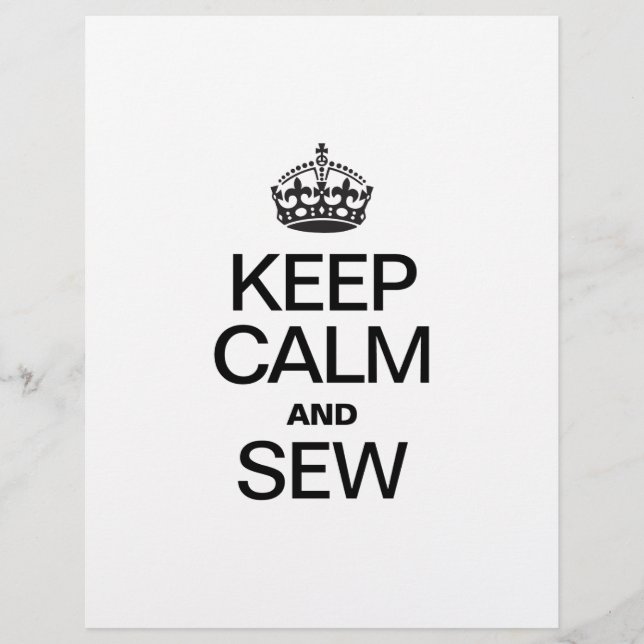 KEEP CALM AND SEW FLYER (Front)