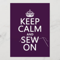 Keep Calm and Sew On (in all colours)