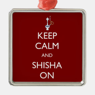 Keep Calm and Shisha On Metal Tree Decoration