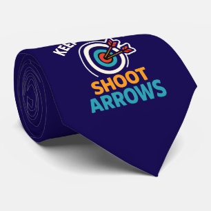 Keep Calm and Shoot Arrows - Archery Graphic Desig Tie