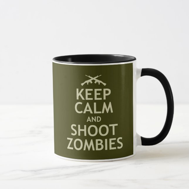 Keep Calm and Shoot Zombies Mug (Right)