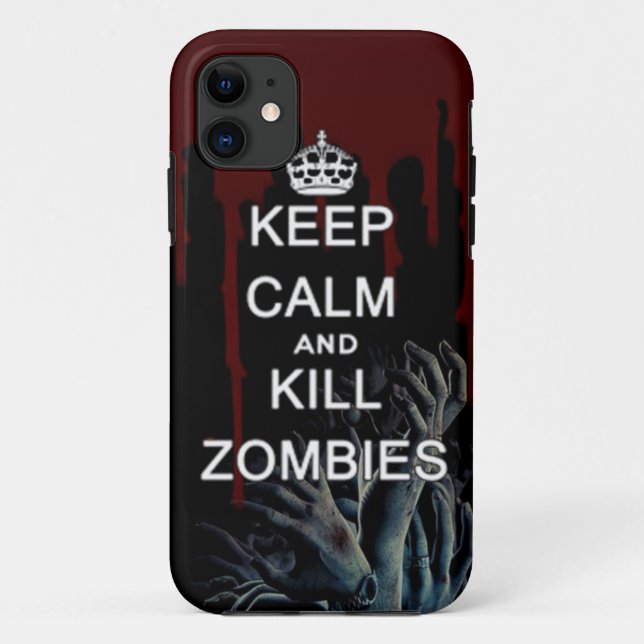 keep calm and shoot zombies phone case (Back)