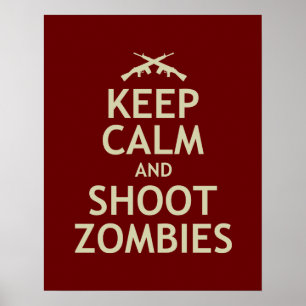 Keep Calm and Shoot Zombies Poster