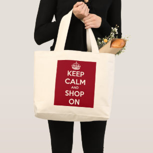 Keep Calm and Shop On Tote Bags