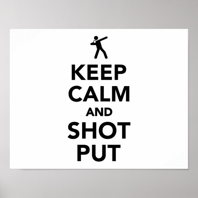 Keep calm and shot put poster (Front)