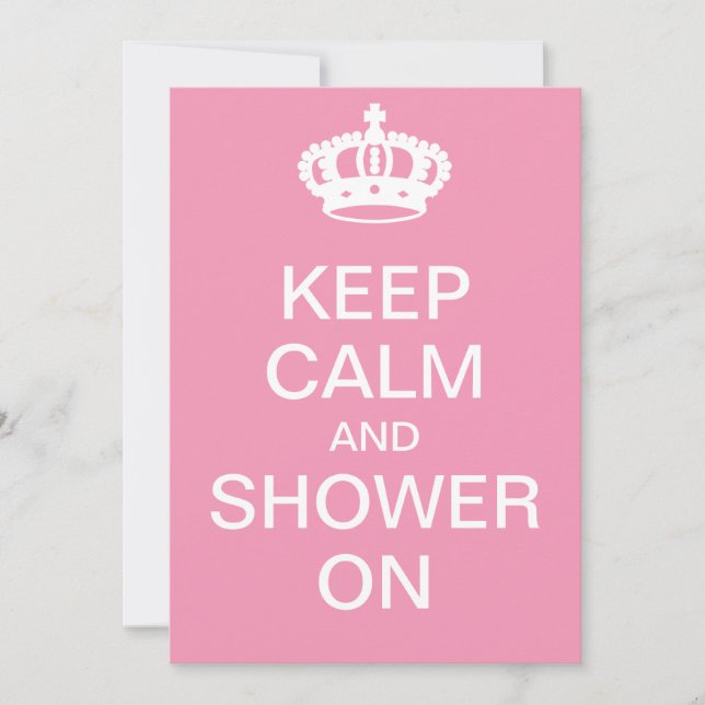 Keep Calm and Shower On Invitation (Front)