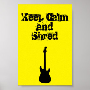 Keep Calm and Shred Guitar Poster