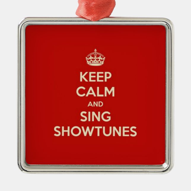 Keep Calm and Sing Showtunes Metal Tree Decoration (Front)