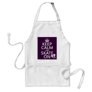 Keep Calm and Skate On (rollerskaters) Standard Apron