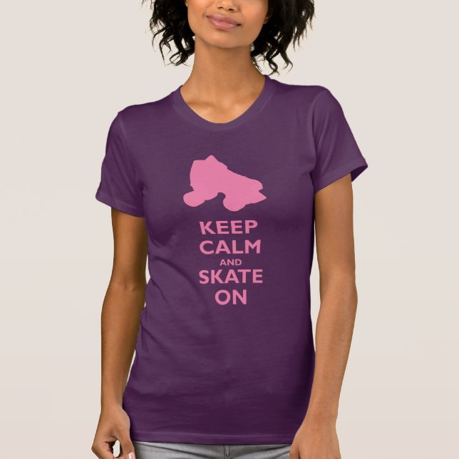 Keep Calm and Skate On T-Shirt (Front)