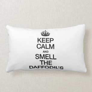 KEEP CALM AND SMELL THE DAFFODIL'S LUMBAR CUSHION