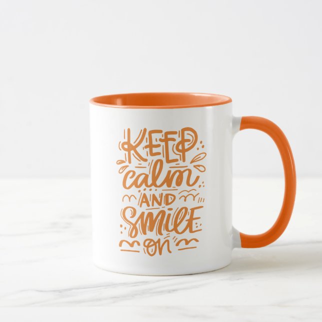 Keep Calm And Smile On Mug (Right)