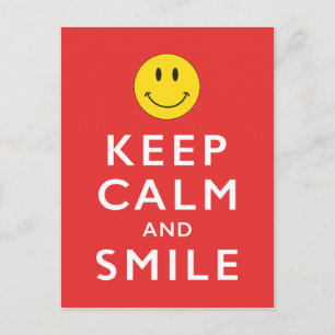 KEEP CALM AND SMILE POSTCARD