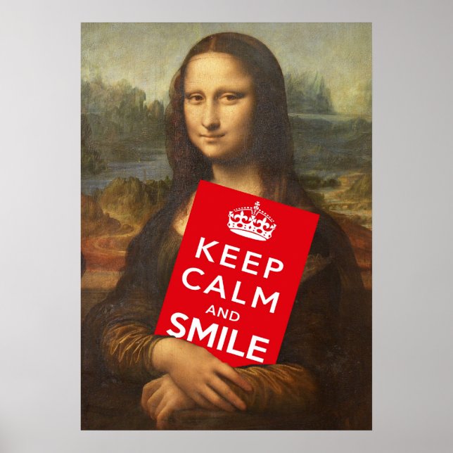 Keep Calm And Smile Poster (Front)