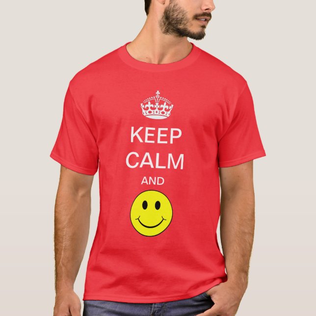 Keep Calm and smile Yellow Shirt (Front)