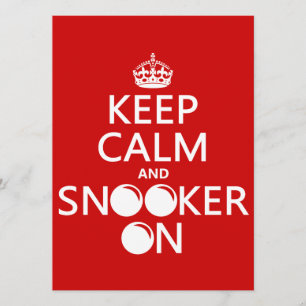 Keep Calm and Snooker On (all colours) Invitation