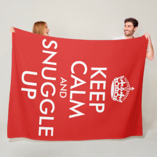 Keep Calm And Snuggle Up (large) Fleece Blanket