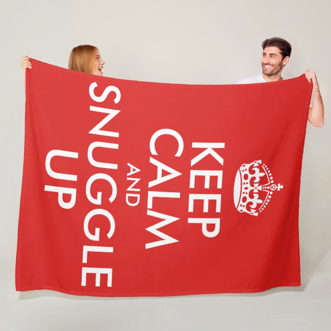 Keep Calm And Snuggle Up (large) Fleece Blanket (In Situ)
