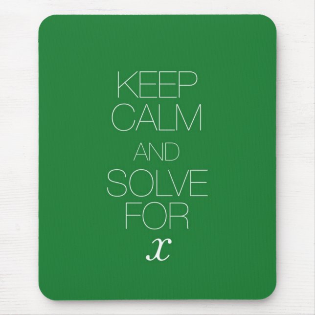 Keep Calm and Solve for X Mouse Pad (Front)