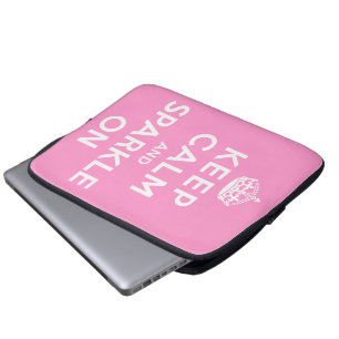 Keep Calm and Sparkle On Laptop Sleeve