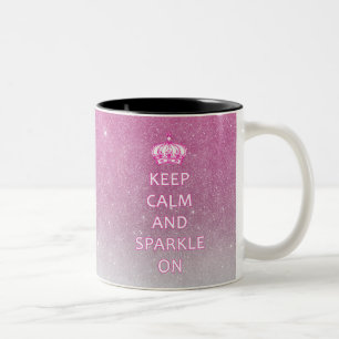 Keep Calm and Sparkle On Two-Tone Coffee Mug