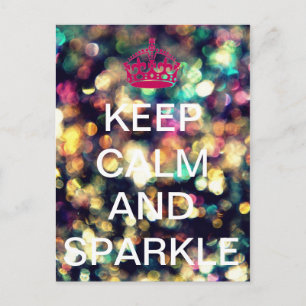 Keep Calm and Sparkle - postcard