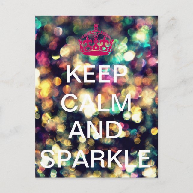 Keep Calm and Sparkle - postcard (Front)