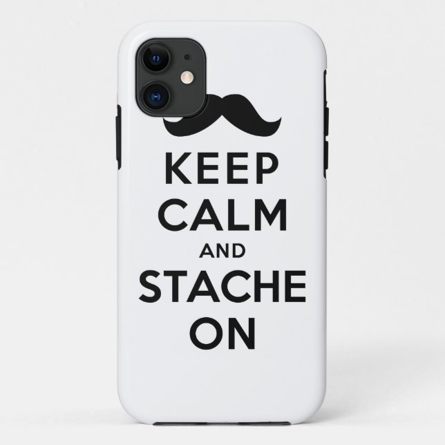 Keep Calm and Stache On Case-Mate iPhone Case (Back)