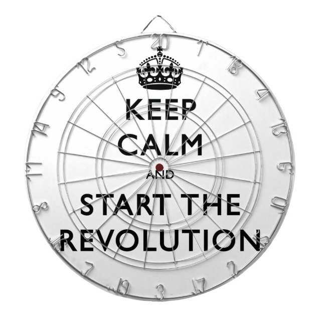 Keep Calm And Start The Revolution Dartboard (Front)