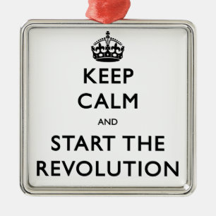 Keep Calm And Start The Revolution Metal Tree Decoration