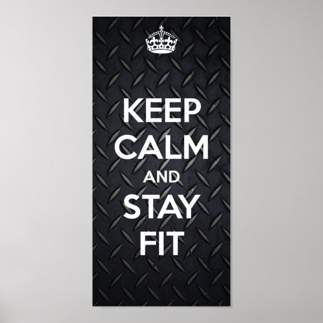 KEEP CALM AND STAY FIT POSTER (Front)