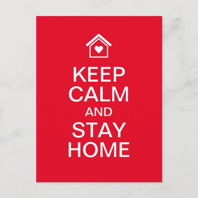 Keep Calm and Stay Home Postcard (Front)