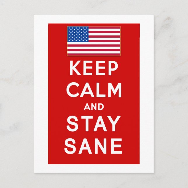 KEEP CALM AND STAY SANE Tshirts Postcard (Front)