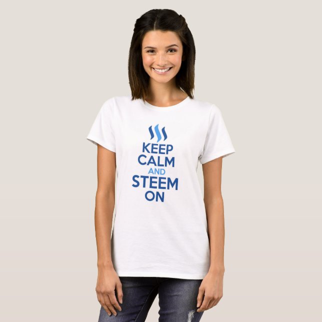 Keep Calm and Steem On T shirt (Front Full)