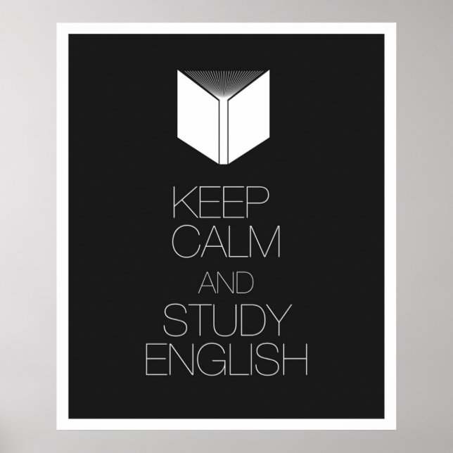 Keep Calm and Study English Poster (Front)
