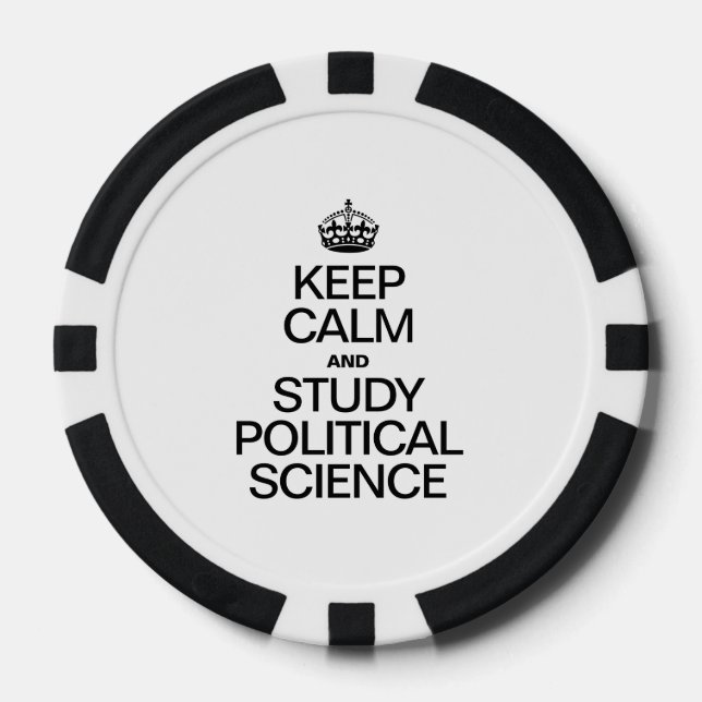 KEEP CALM AND STUDY POLITICAL SCIENCE POKER CHIPS (Front)