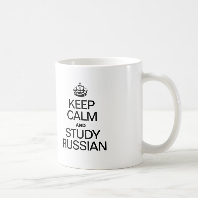 KEEP CALM AND STUDY RUSSIAN COFFEE MUG (Right)