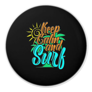 Keep Calm And Sulf Ceramic Knob