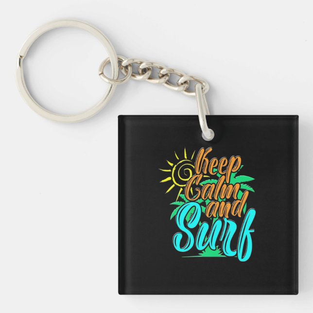 Keep Calm And Sulf Key Ring (Front)