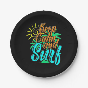 Keep Calm And Sulf Paper Plate