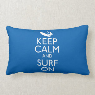Keep Calm and Surf On Lumbar Cushion