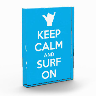 Keep Calm and Surf On Photo Block