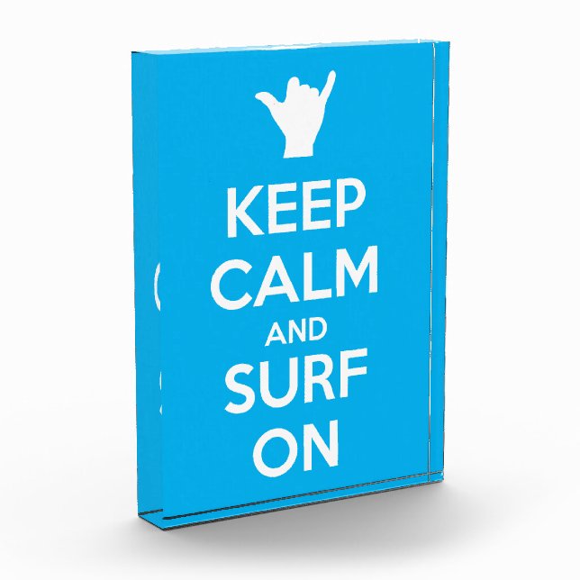 Keep Calm and Surf On Photo Block (Left)