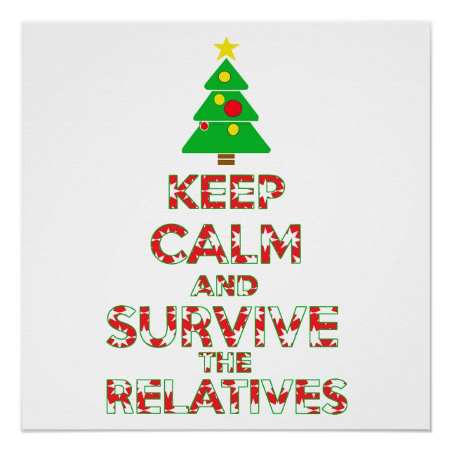 Keep Calm And Survive The Relatives Poster (Front)