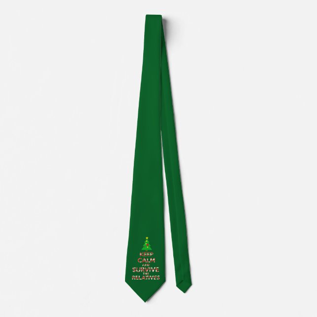 Keep Calm And Survive The Relatives Tie (Front)
