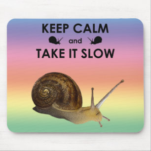 Keep Calm and Take it Slow Mousemat (Rainbow)