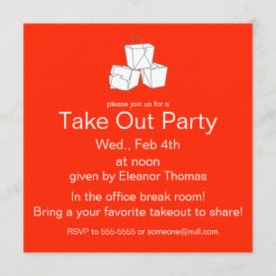 KEEP CALM AND TAKE OUT Invitation